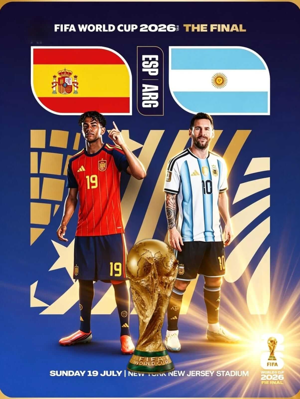 إسبانيا والأرجنتين نهائي كأس العالم 2026
